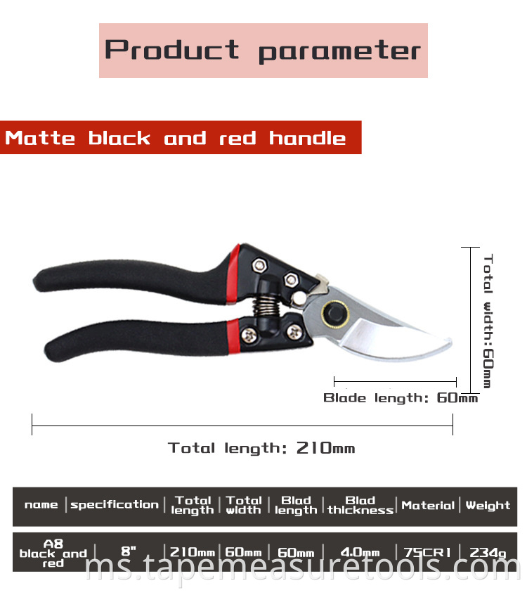 Alat kebun profesional SK5 pemegang pisau hitam Pruning Shear Branch Shears gunting pemangkasan gunting pemangkasan